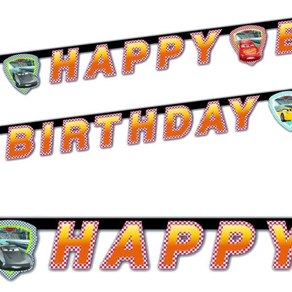 Buchstabenkette, Cars 3, Happy Birthday, 2m