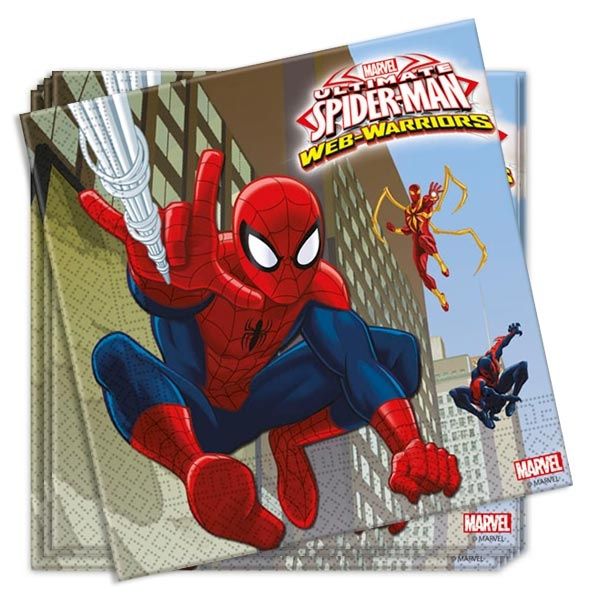 Servietten, Spiderman, 20 Stück, 33x33cm