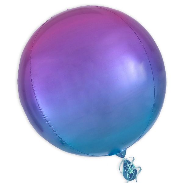 Orbz Folienballon rot-blau,verpackt,Ø38cm,Bubble Ballon