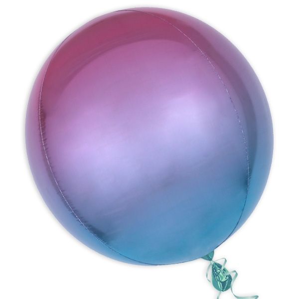 Orbz Folienballon lila-blau,verpackt,Ø38cm,Bubble Ballon