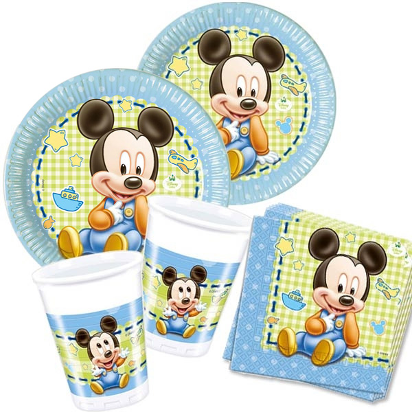 Basic Set Baby Mickey Maus, 36 Teile, für 8 Gäste