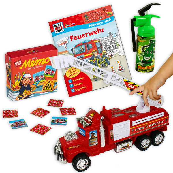 Geschenkset Feuerwehr, für 1 Kind, 4-tlg