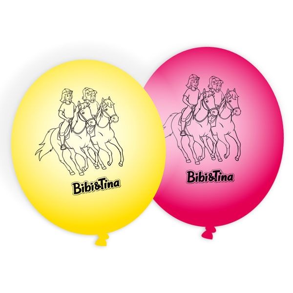 Latexballons Bibi und Tina, 8er, Umfang 90cm
