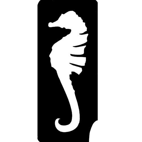 Tattooschablone Seepferdchen 3,5x8cm