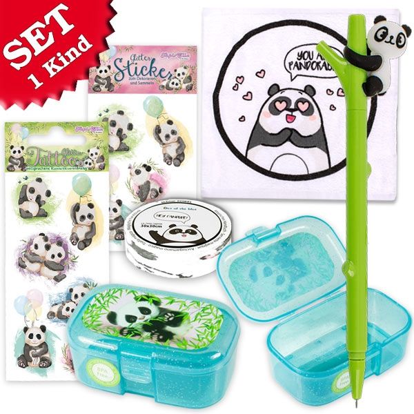 Geschenkset Panda, für 1 Kind, 5-tlg
