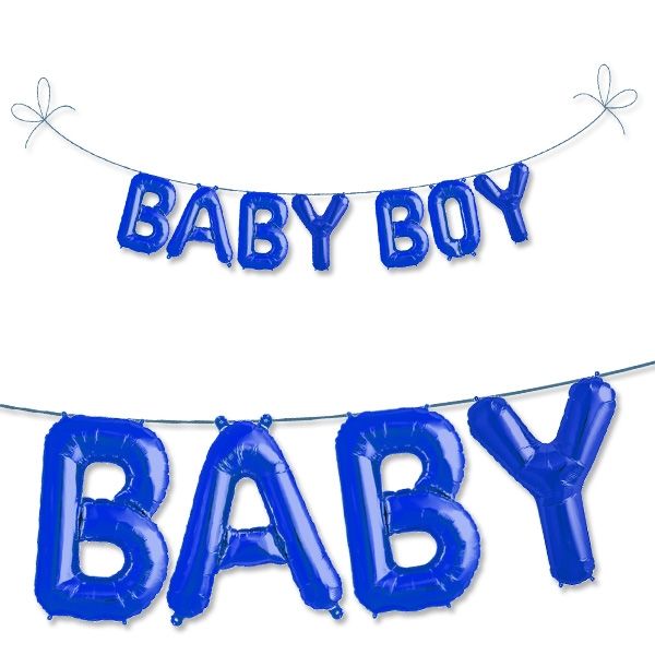 Folienballon Set "Baby Boy", blau