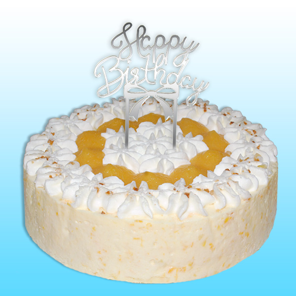 Cake Topper Happy Birthday, Kunststoff, 1 Stk.