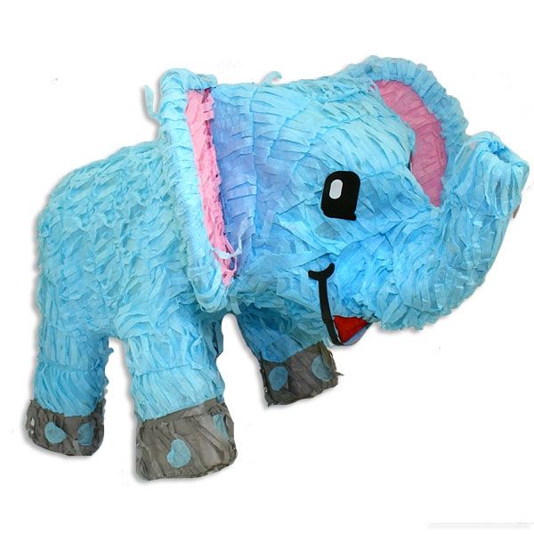Pinata blauer Elefant, Pappe