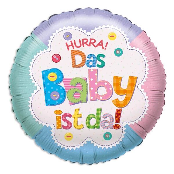 Folienballon,"Hurra! Das Baby ist da!",1Stk