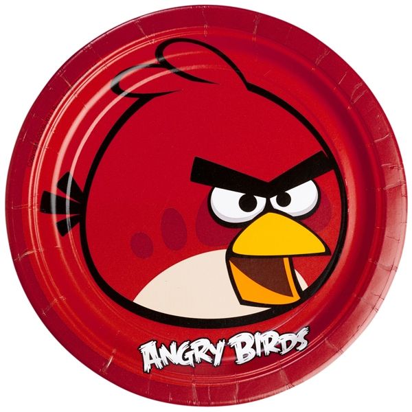 Teller rund Angry Birds 8er,Pappe 23cm