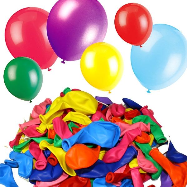 Latexballons versch.Farb.,100er,20u.10cm