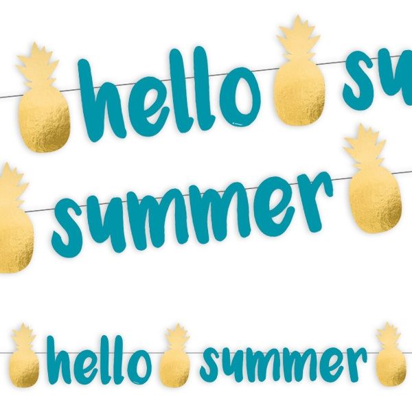 Buchstabenkette, Ananas, hello summer, 125cm