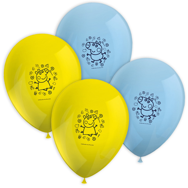 Latexballons, Peppa Pig, 8er Pack, Ø 30cm