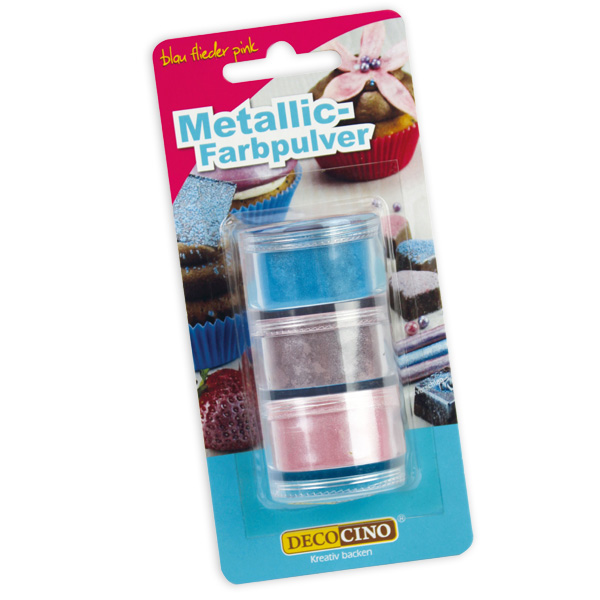 Metallic-Farbpulver Blau, Flieder, Pink Inhalt: 6 g