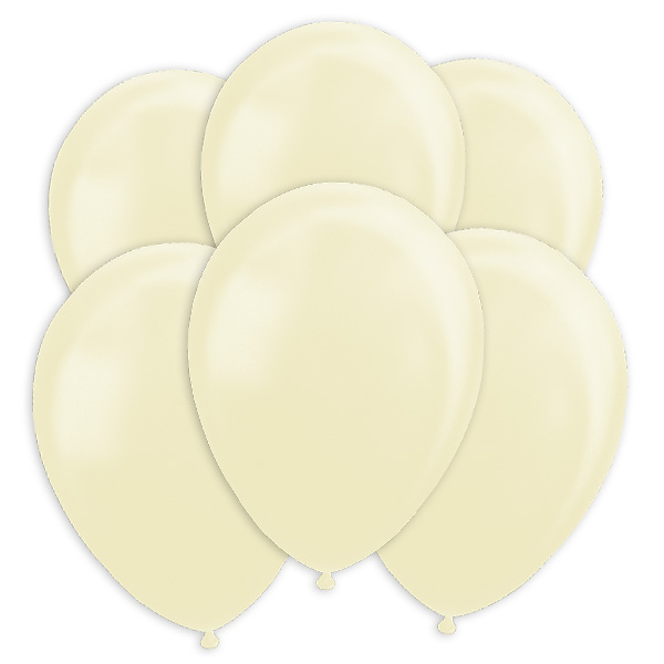 Latexballons creme, perlglanz, 10er Pack, Ø 30cm