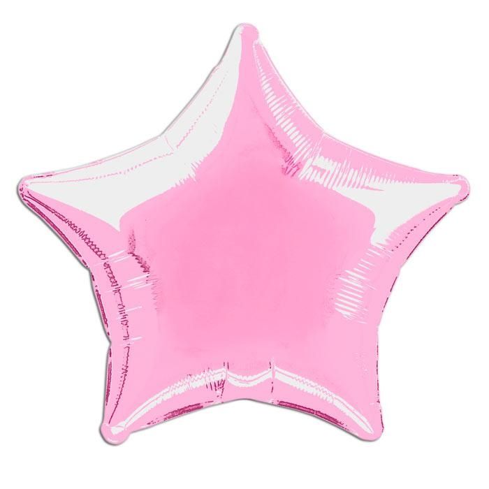 Folieballon Stern rosa 45 cm
