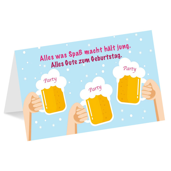 "Alles was Spaß macht hält jung" Geburtstagskarte inkl. Umschlag