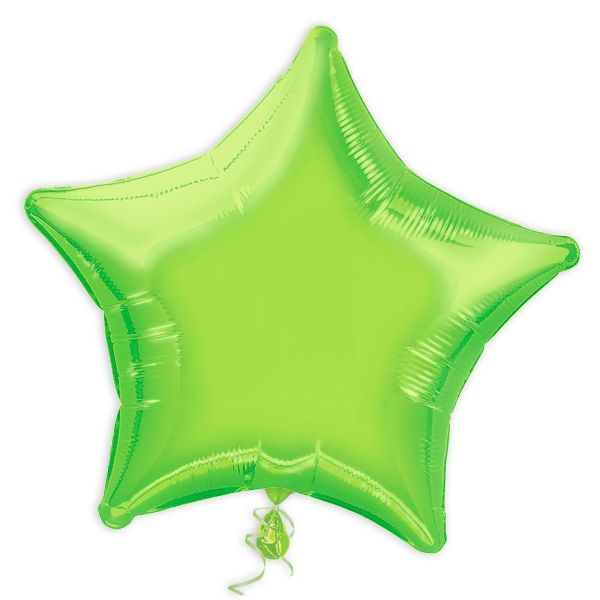 Folieballon Stern in hellgrün, 50 cm