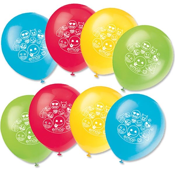 Latexballons Emoji,8er, 30,4cm