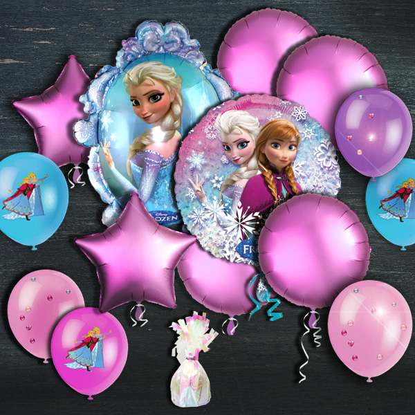 Ballongas-Set "Frozen" 50er +Ballons