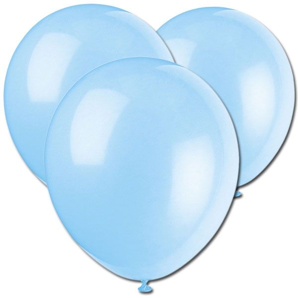 Latexballons hellblau 10er Pack, 30 cm