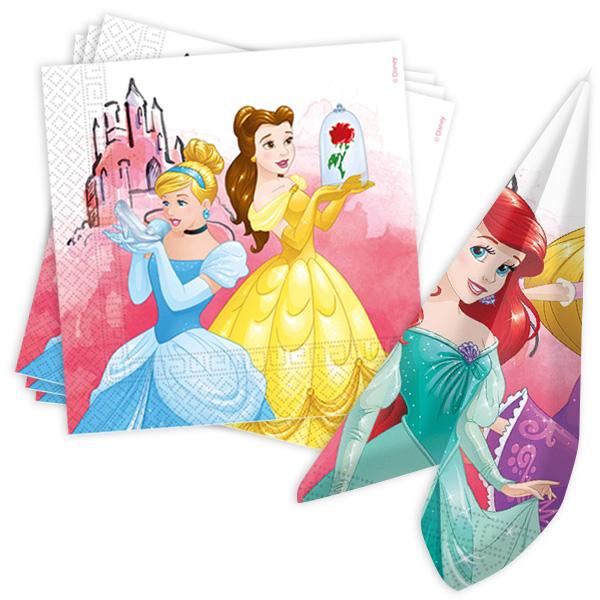 Servietten Disney Prinzessinnen, 20er, 33x33cm