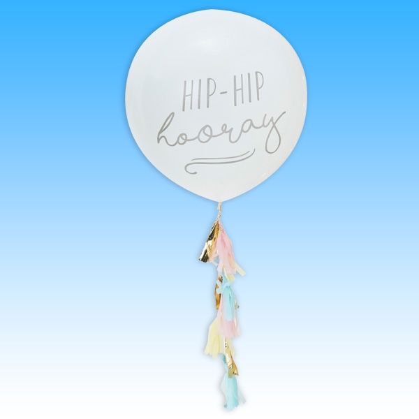 XXL Ballon "Hip Hip Hooray" 1 Stk, 90cm
