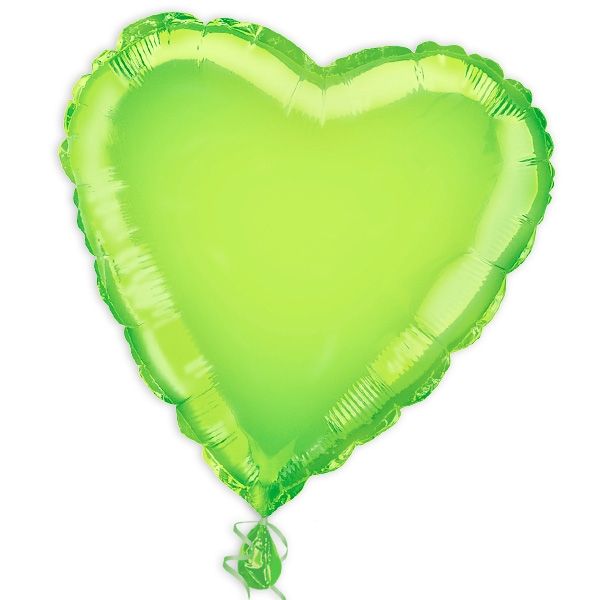 Folieballon Herz in hellgrün, 35 cm