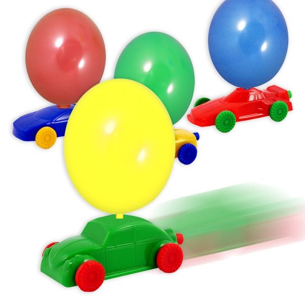 Ballon-Rennwagen mit 2 Ballons