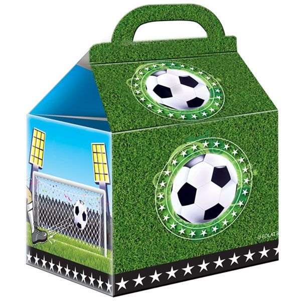 Falttaschen Fußball,4er,Pappe, 9 × 14 cm
