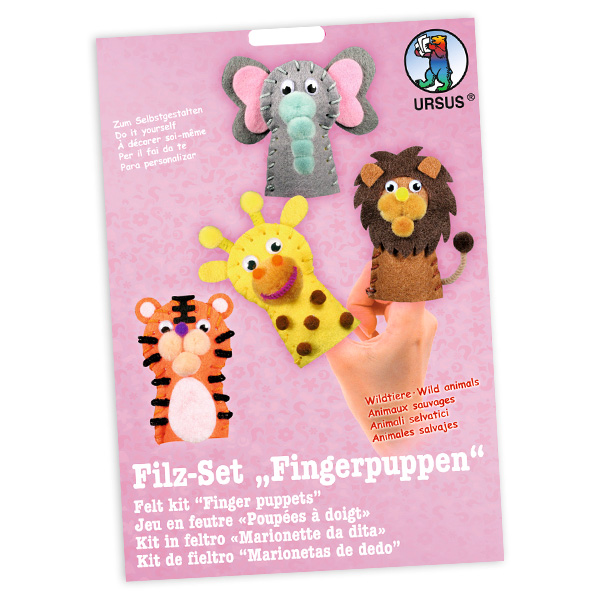 Fingerpuppen Filz-Set, Wildtiere