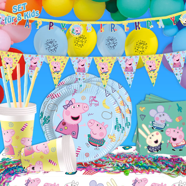 Partyset, Peppa Pig XL, 138-teilig