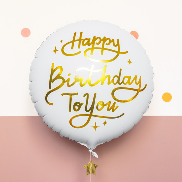 Folienballon, Happy Birthday To You, Ø 35cm