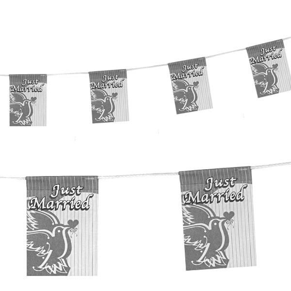 Wimpelkette Mini Just Married 20Flag.4m