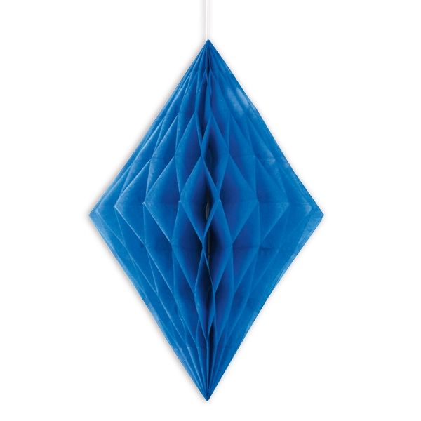 Wabendiamant, Papier, 35,5cm, blau