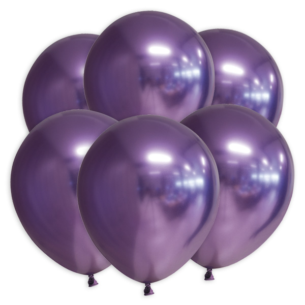 Latexballons, spiegelnd lila, 10er Pack, Ø 30cm