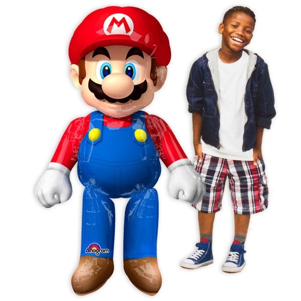 Airwalker Super Mario, Folieballon, 91cm x 152 cm
