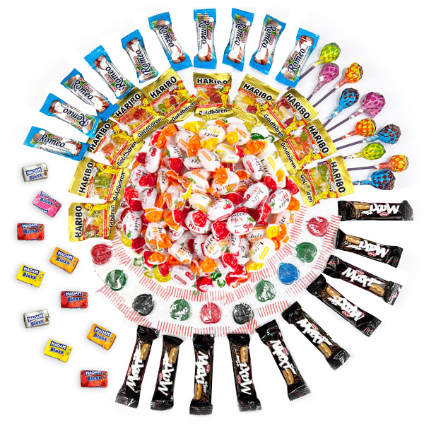 Gemischtes Süßigkeiten-Set für 10 Kinder, 120-teilig