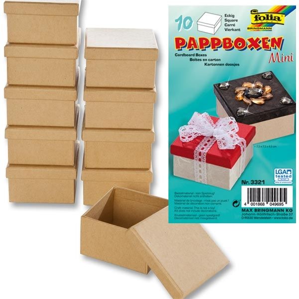 Pappboxen Mini 10er,Quader 7,5x7,5x4,5cm
