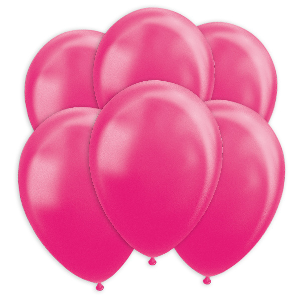 Latexballons pink, perlglanz, 10er Pack, Ø 30cm