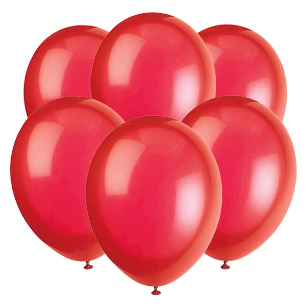 Latexballons rot 10er Pack, 30 cm