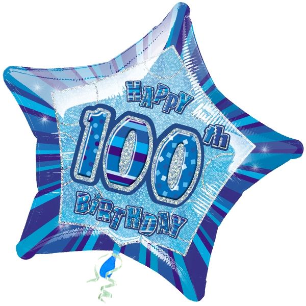 Folieballon prismat.100.Geb.,45cm blau