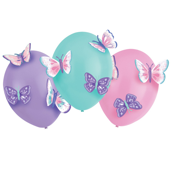 Butterfly-Ballons mit Papierschmetterlingen