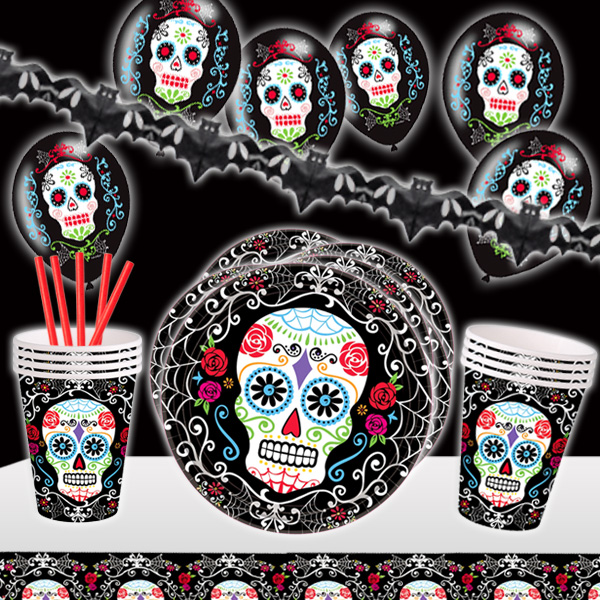 Mottopartyset, Day of the Dead, 40-tlg.