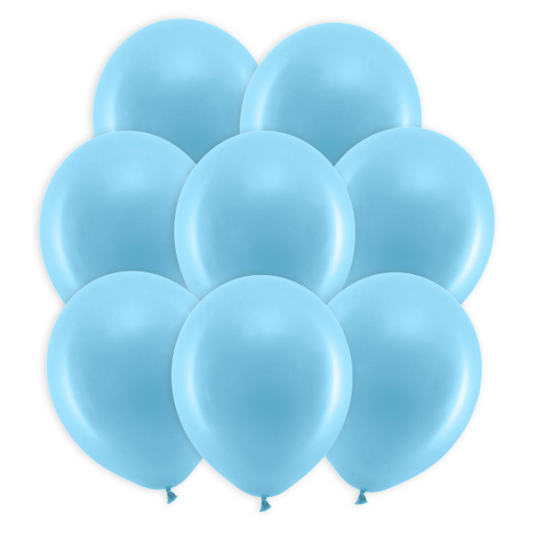 Hellblaue Latexballons, 10 Stück, 30cm
