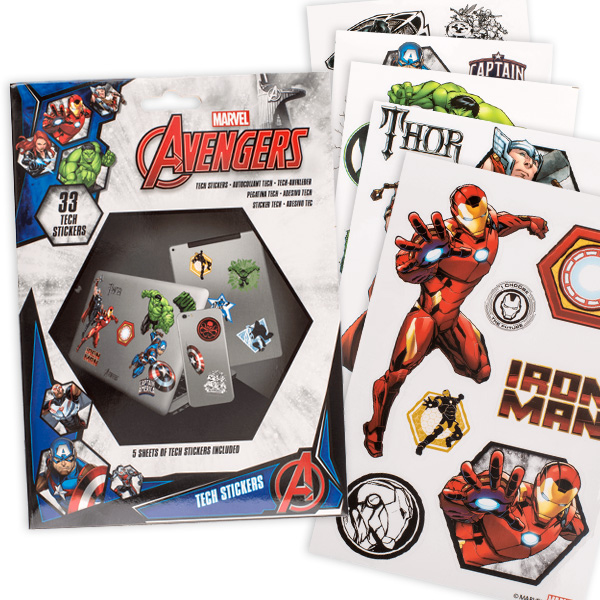 Tech-Sticker, Avengers, selbstklebend, 33 Stück