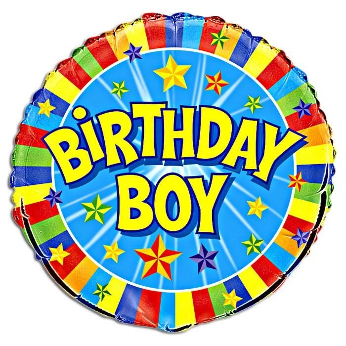 Folienballon rund Birthday Boy 35 cm